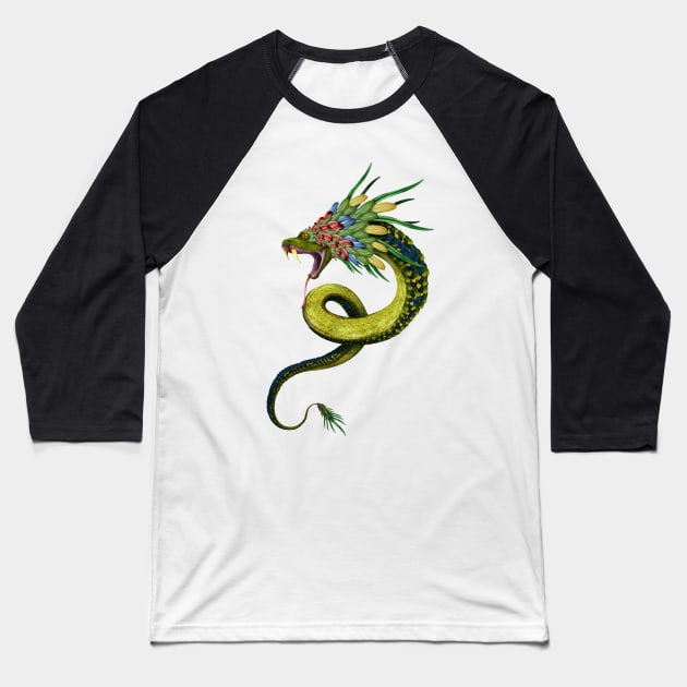 Quetzalcoatl Baseball T-Shirt by CheMaik